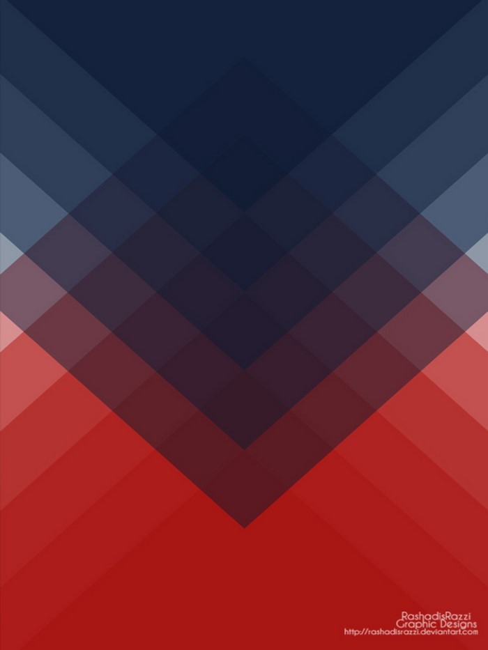 Abstract geometric pattern with red and blue gradient