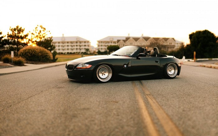 Black BMW Z4 Convertible on Road