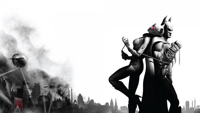 Batman and Catwoman in Gotham City