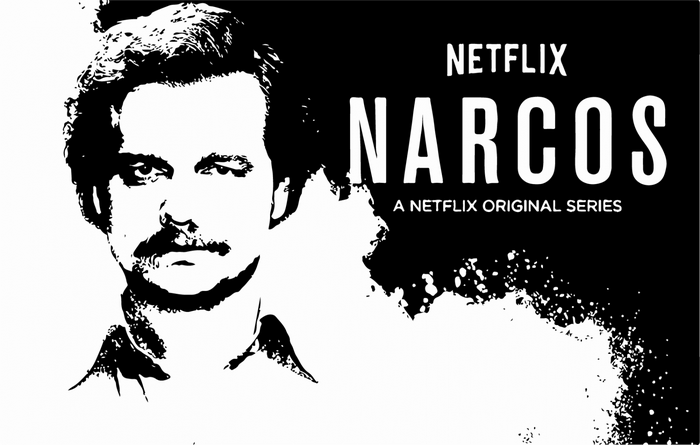 Narcos Netflix Original Series Poster with Pablo Escobar