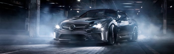 Mercedes Benz SL65 AMG Black Series in Fog