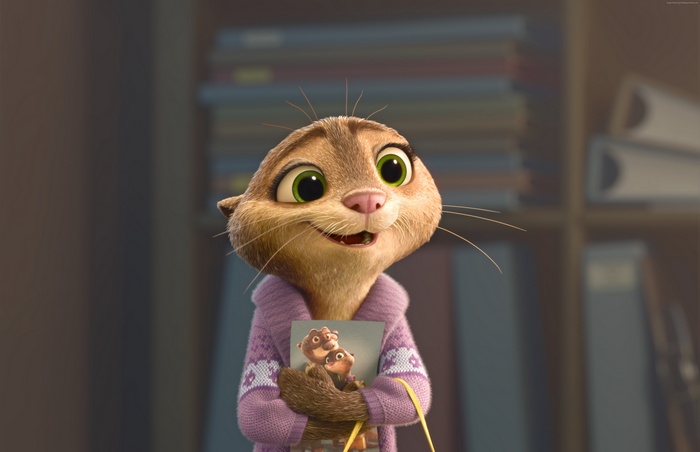 Best Animation Movies of 2016, otter, cartoon, Zootopia, Mrs. Otterton