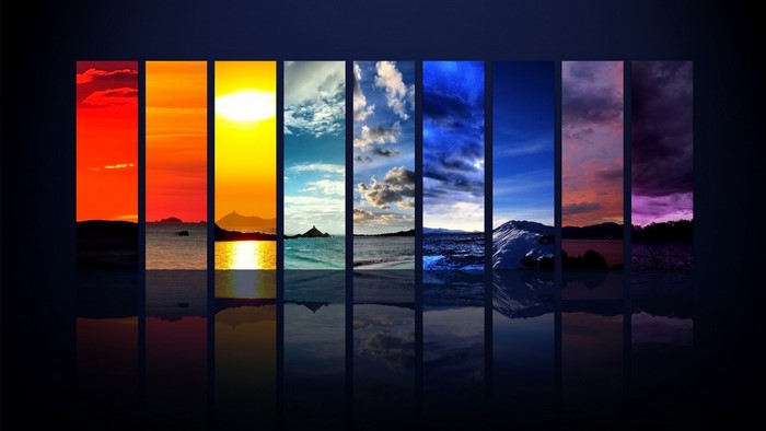 Spectrum of the sky with reflections