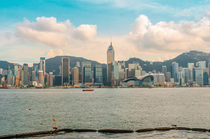 Hong Kong skyline across Victoria Harbour