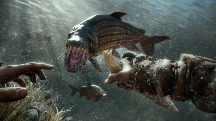 Far Cry Primal demon fish underwater encounter