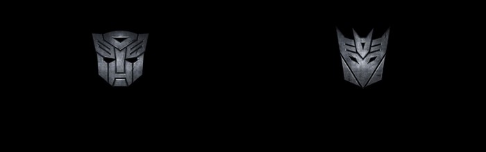 Autobot and Decepticon logos from Transformers