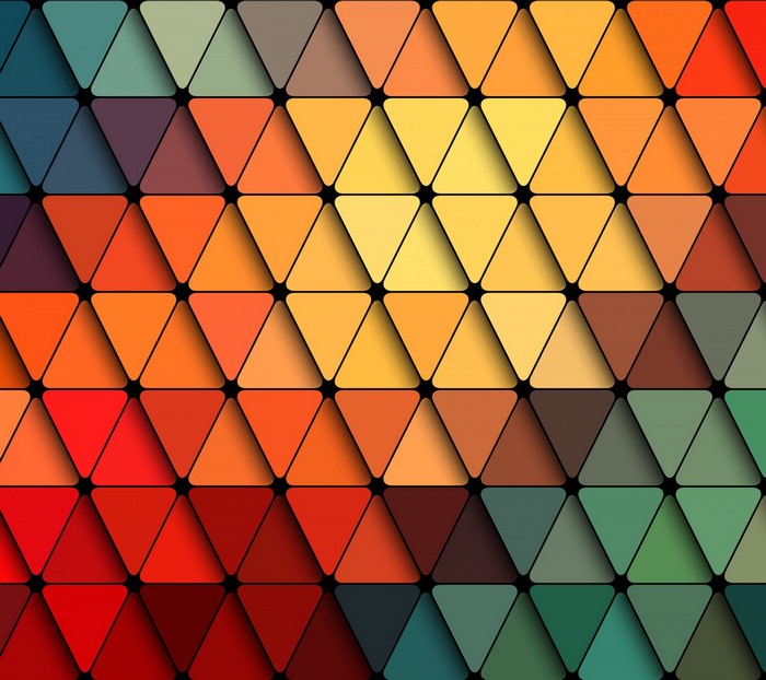 Colorful Abstract Triangular Pattern Artwork