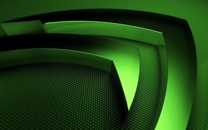Nvidia logo abstract green metallic design