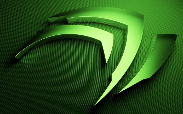 Nvidia logo on a green textured background