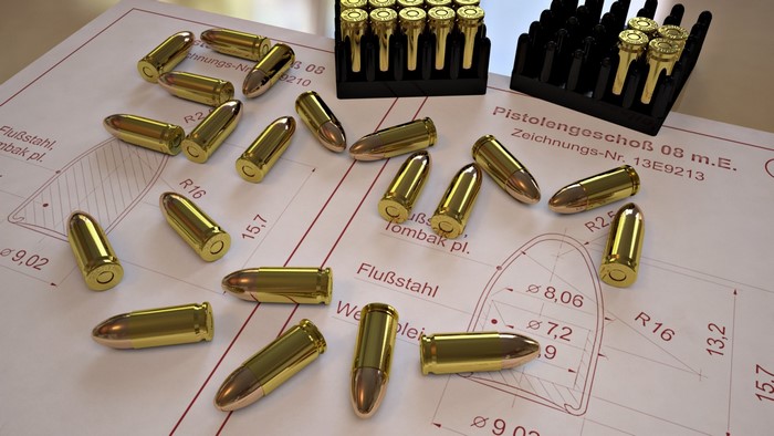 Bullets on a blueprint