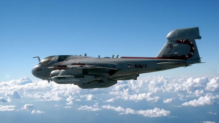 Northrop Grumman EA-6B Prowler aircraft in flight