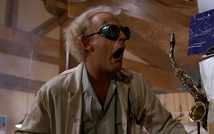 Dr Emmett Brown from Back to the Future
