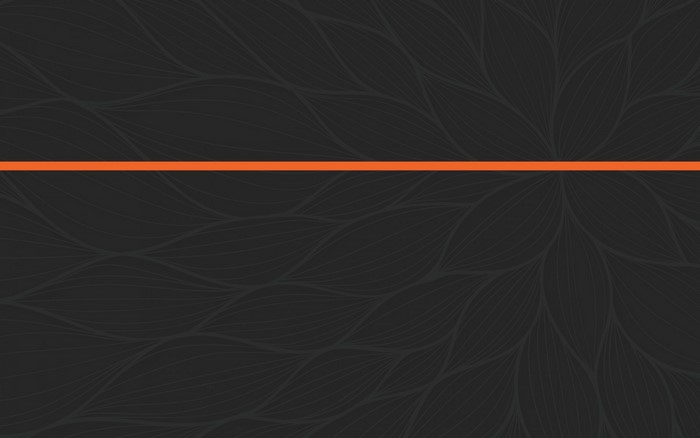 Orange line on a dark floral pattern background