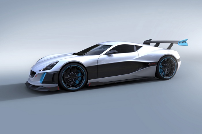 Silver Rimac Concept S ultra-light supercar