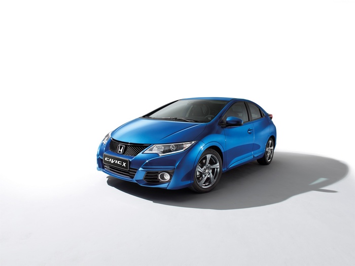 Blue Honda Civic "X Edition" Hatchback