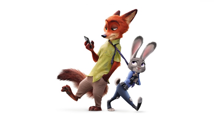 Nick Wilde and Judy Hopps from Zootopia