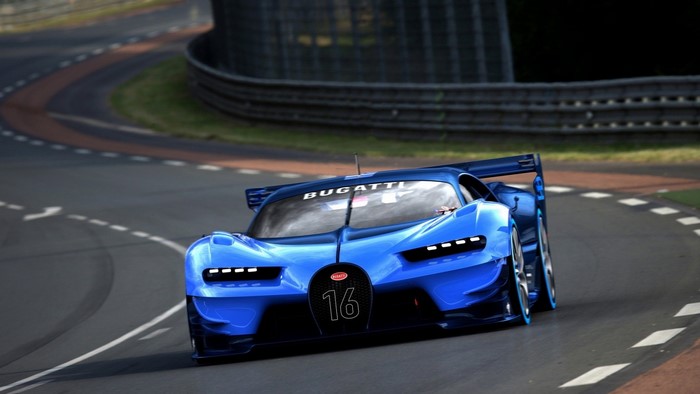 Bugatti Vision Gran Turismo race car on a track