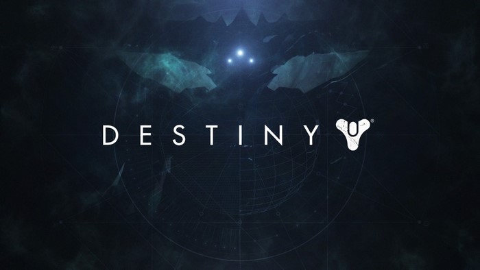 Destiny video game logo with space background