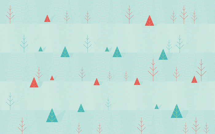 Minimalist pattern of stylized trees