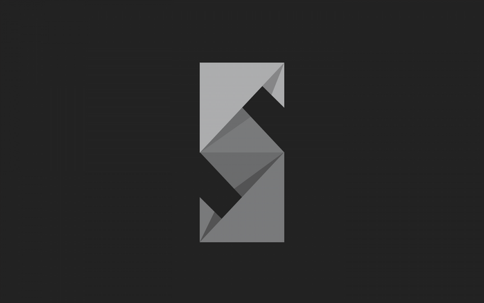 Abstract origami letter S logo