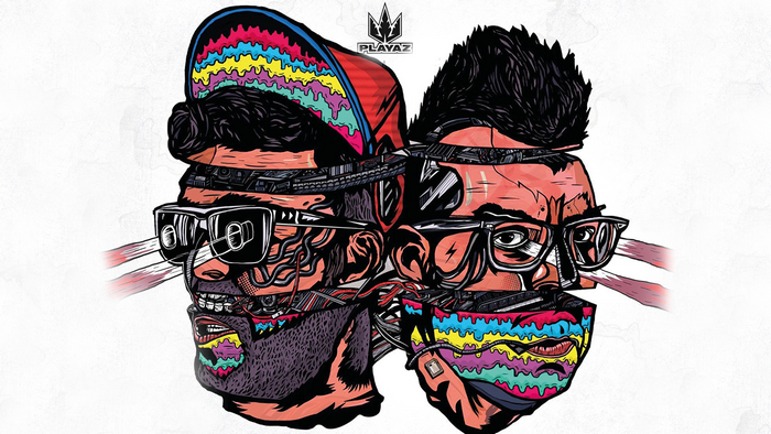 Playaz logo illustration of two stylized heads