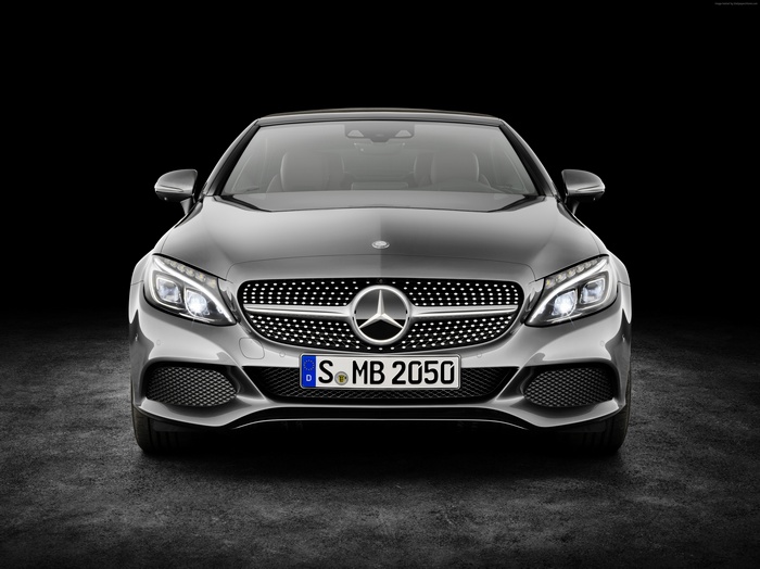 Silver Mercedes-Benz C 220d Coupe at Geneva Auto Show 2016