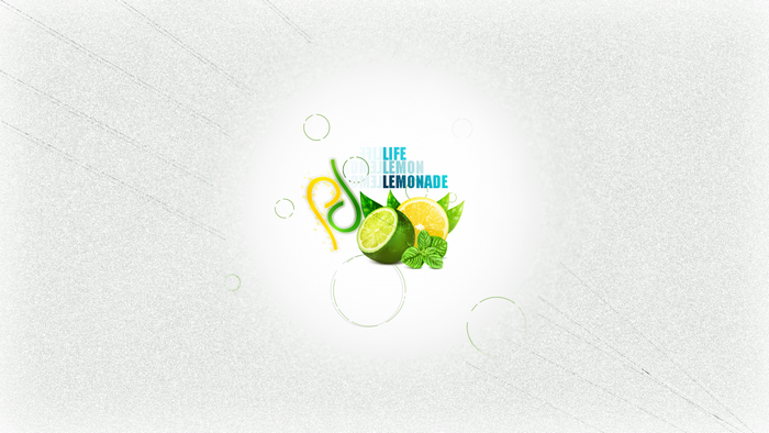 Lemonade graphic with lemons and mint leaves