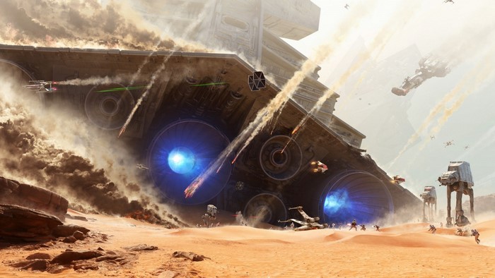 Star Wars Battlefront Desert Star Destroyer Assault