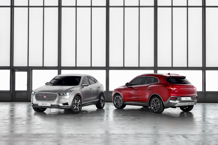 Silver and red Borgward BX6 TS crossovers