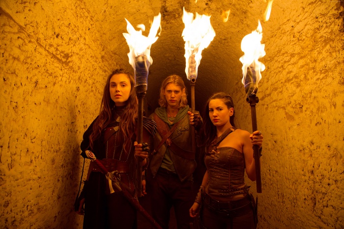 Ivana Baquero, Poppy Drayton, and Austin Butler in The Shannara Chronicles