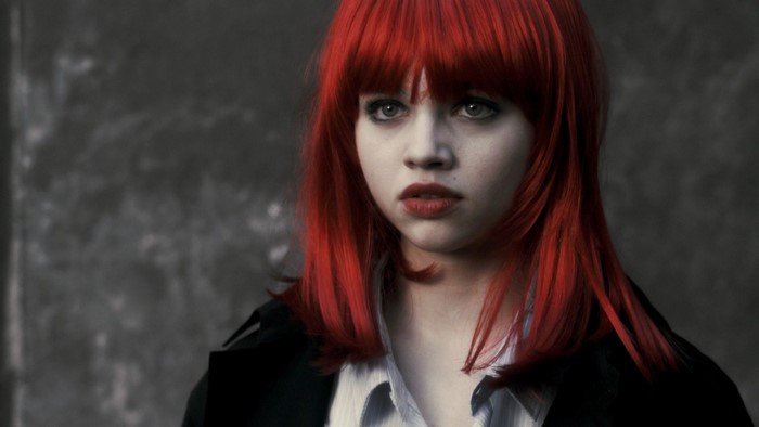 India Eisley with red hair