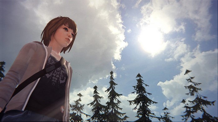 Max Caulfield from Life Is Strange in a forest