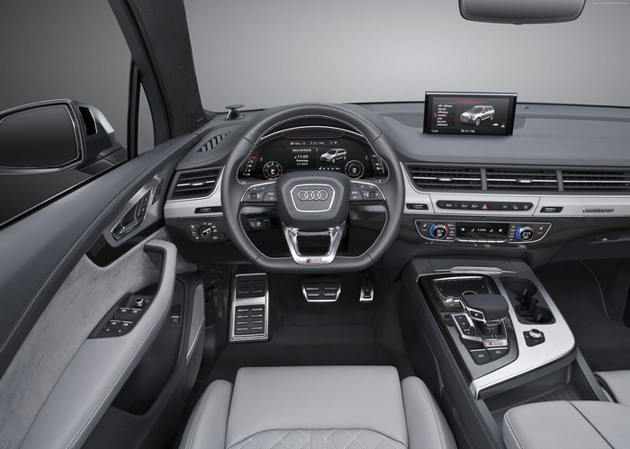 Interior of an Audi SQ7 TDI crossover