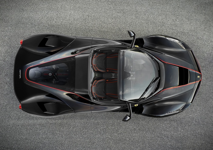 Black Ferrari LaFerrari Aperta from above