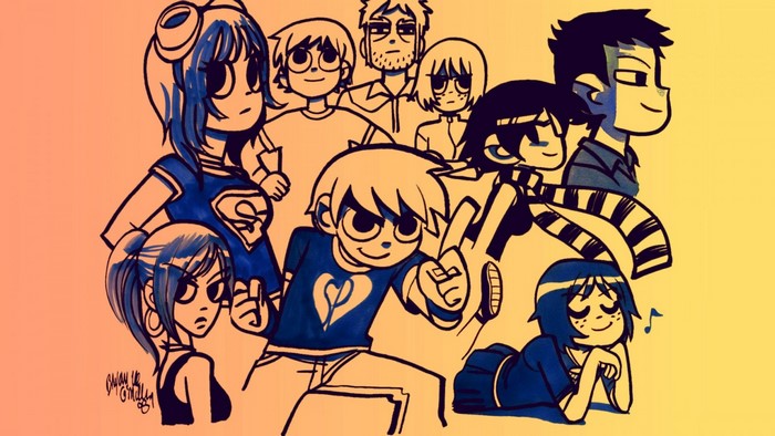 Scott Pilgrim characters illustration