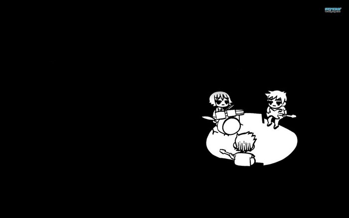 Scott Pilgrim characters playing music
