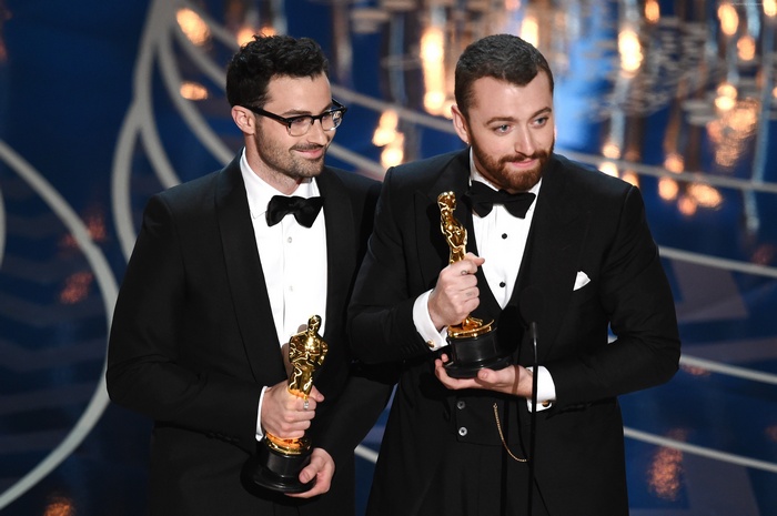 Sam Smith and Jimmy Napes at the Oscars