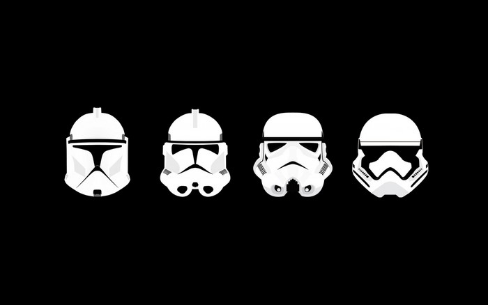 Star Wars Clone Trooper and Stormtrooper Helmets