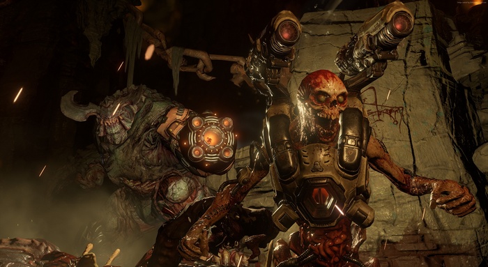 Doom 4 demons fighting