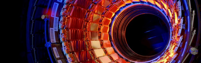 Close-up of the Large Hadron Collider detector