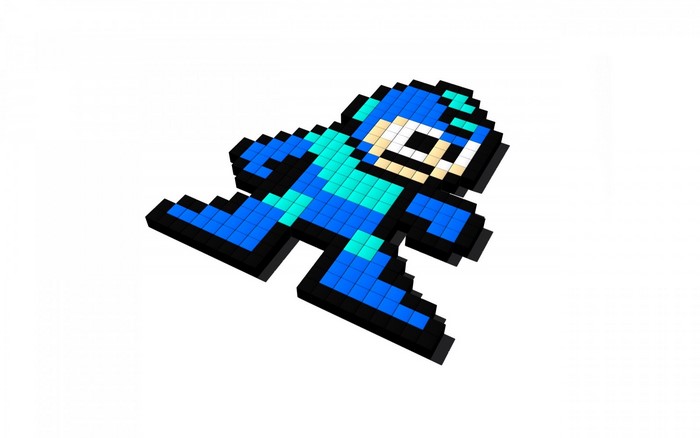 Mega Man pixel art character