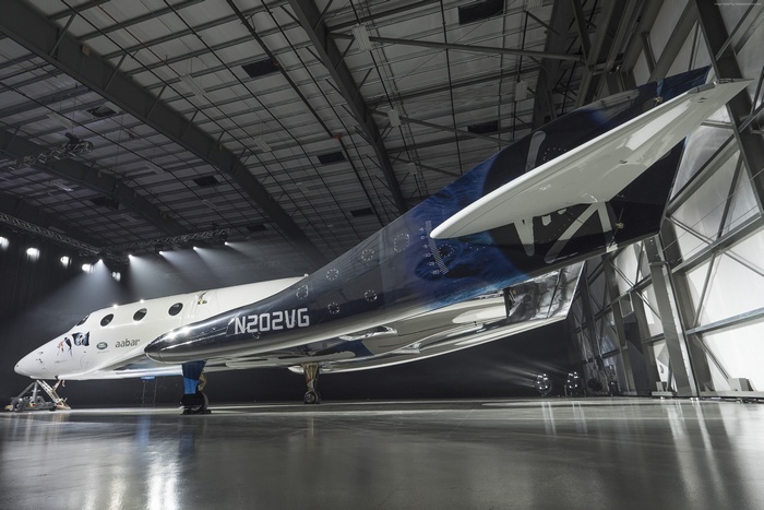 Virgin Galactic SpaceShipTwo Unity in Hangar