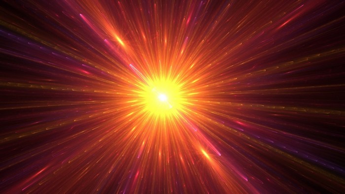 Abstract starburst of light and color