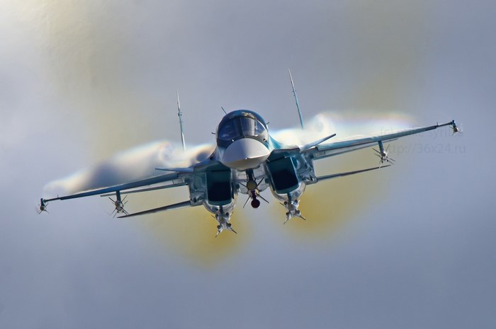 Sukhoi Su-34 fighter jet in flight