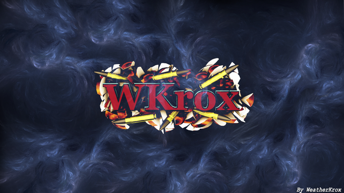 Wkrox logo with bullets and abstract background
