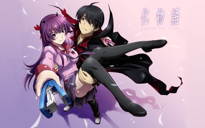 Senjougahara Hitagi and Araragi Koyomi from Monogatari Series