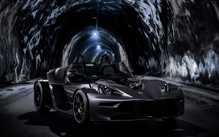 KTM X-Bow GT Black Edition sport car in tunnel