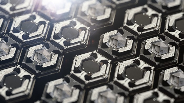 Monochrome Hexagonal Technology Pattern