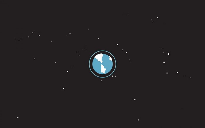Illustration of Earth in space with stars