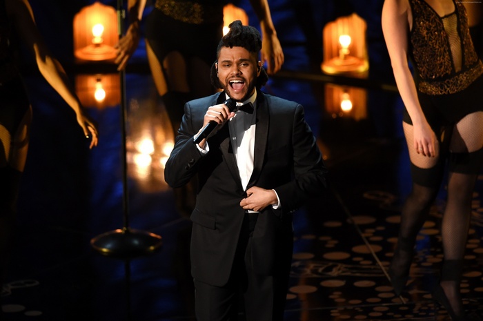 The Weeknd performing at the Oscars 2016